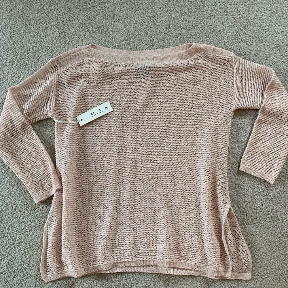 Blush side slit sweater